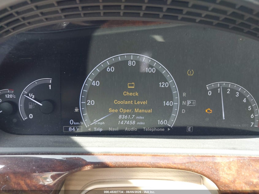 2013 Mercedes-benz S-klasse VIN WDDNG9EB3DA501387 IAAI salvage auction — RIGHT FRONT, Salvage Title, sold $1,550 on 2026-07-22 (photo 7)