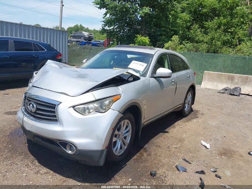 2012 Infiniti Fx VIN JN8AS1MW8CM150037 IAAI salvage auction — FRONT END, Salvage Title, sold $675 on 2026-07-22 (photo 2)