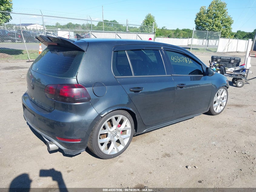 2011 Volkswagen Gti VIN WVWHV7AJ5BW255764 IAAI salvage auction — LEFT FRONT, Clear (Virginia), sold $1,500 on 2026-07-28 (photo 4)