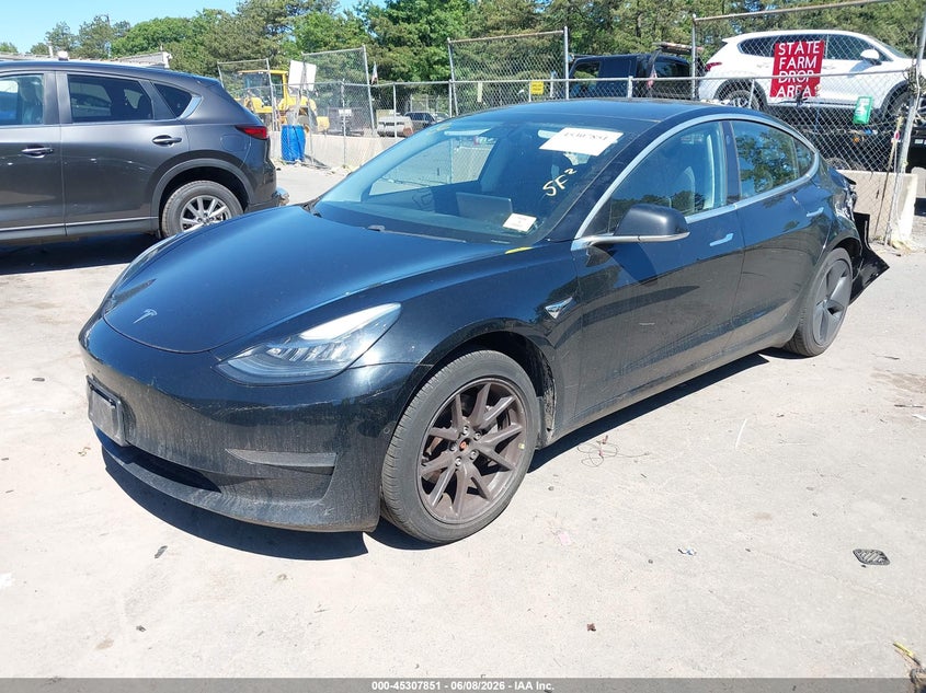 2018 Tesla Model 3 VIN 5YJ3E1EB4JF068190 IAAI salvage auction — LEFT REAR, Salvage Title, sold $6,500 on 2026-07-07 (photo 2)