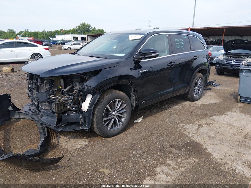 2018 Toyota Highlander VIN 5TDJGRFH1JS037039 IAAI salvage auction — FRONT END, Salvage Title, sold $10,400 on 2026-07-22 (photo 2)