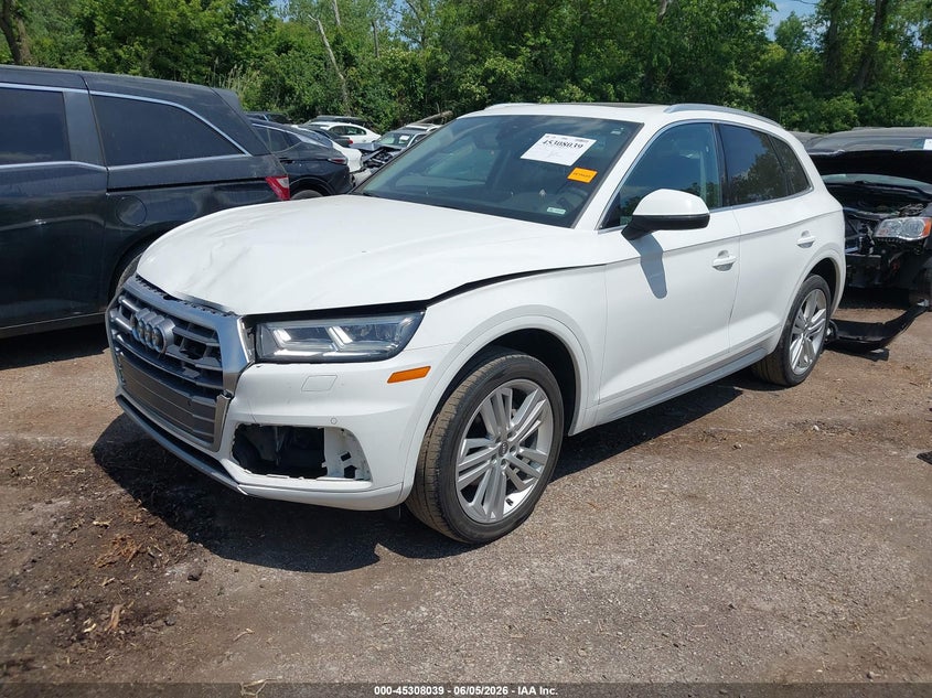 2018 Audi Q5 VIN WA1BNAFY5J2047327 IAAI salvage auction — FRONT END, Salvage (Ohio), sold $4,200 on 2026-07-28 (photo 2)