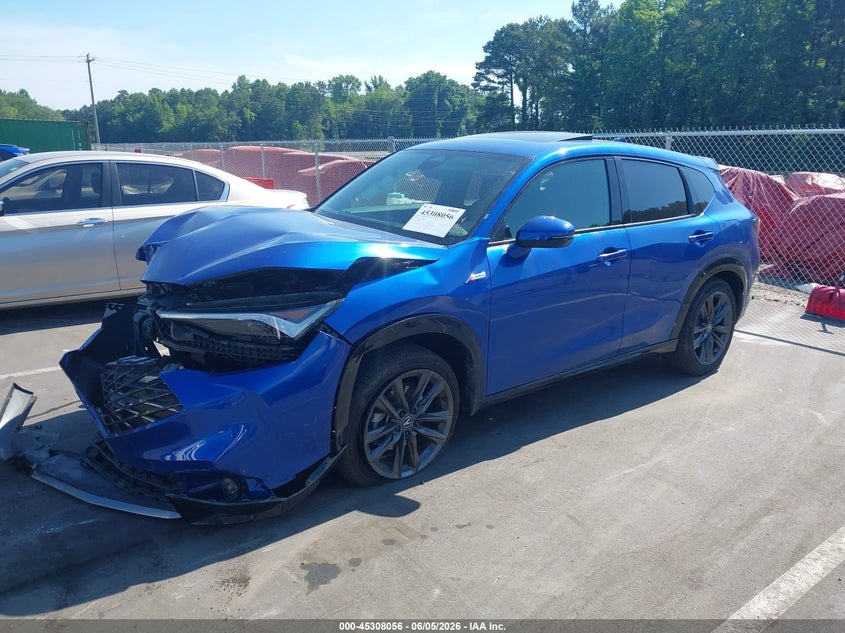 2025 Acura Adx VIN 3HDSA2H55SM703917 IAAI salvage auction — FRONT END, Salvage (North Carolina), sold $7,650 on 2026-07-24 (photo 2)