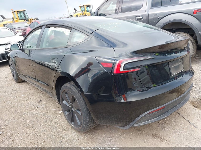 2025 Tesla Model 3 VIN 5YJ3E1EA6SF072928 IAAI salvage auction — RIGHT SIDE, Salvage Title, sold $7,700 on 2026-07-28 (photo 3)
