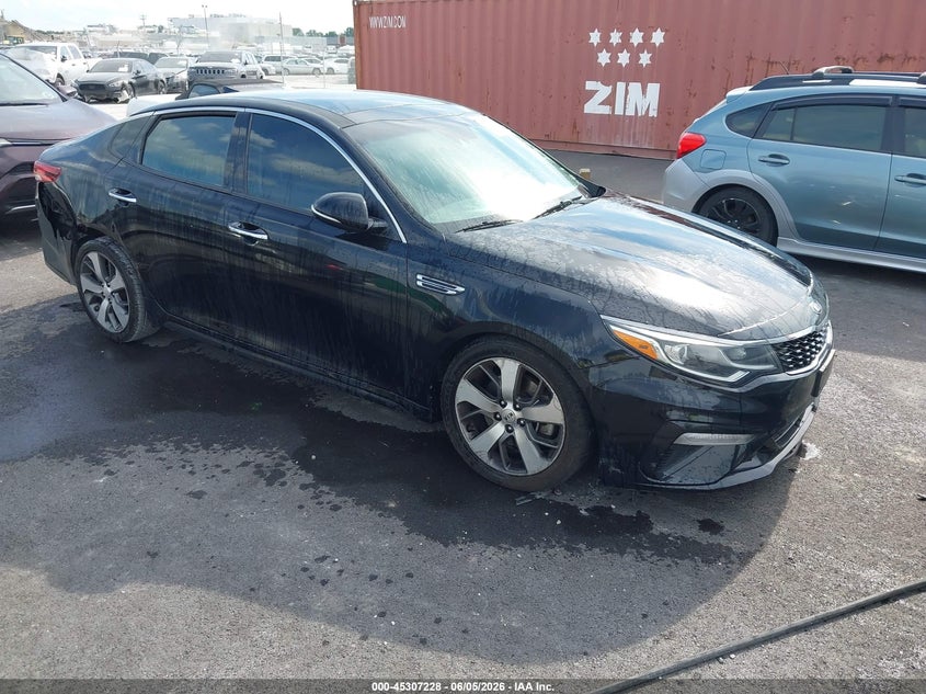 2019 Kia Optima VIN 5XXGT4L34KG332687 IAAI salvage auction — RIGHT SIDE, Repossessed (Missouri), sold $1,100 on 2026-07-14 (photo 1)