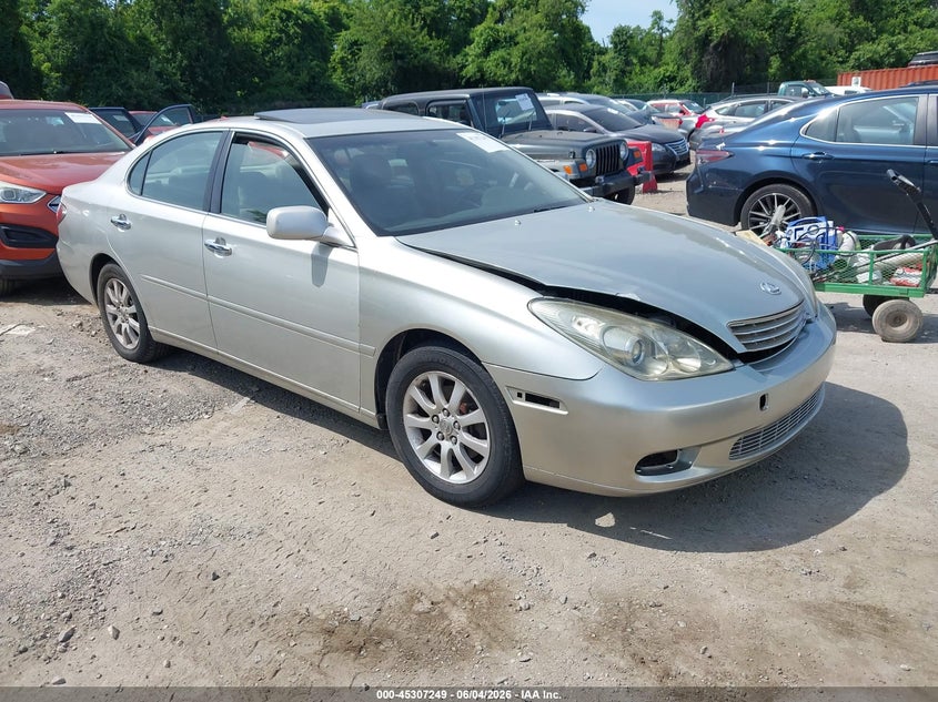 2004 Lexus ES VIN JTHBA30G045035195 IAAI salvage auction — SIDE, Clear-Dealer Only (Maryland), sold $475 on 2026-07-09 (photo 1)