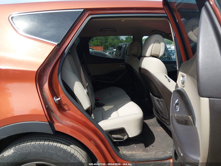 2015 Hyundai Santa fe VIN 5XYZTDLB7FG233217 IAAI salvage auction — NORMAL WEAR, Salvage Title, sold $1,500 on 2026-07-30 (photo 8)