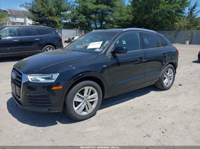 2018 Audi Q3 VIN WA1ECCFS3JR002498 IAAI salvage auction — REAR END, Salvage Title, sold $2,800 on 2026-07-21 (photo 2)