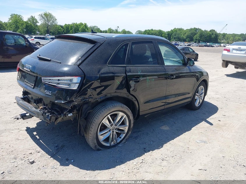 2018 Audi Q3 VIN WA1ECCFS3JR002498 IAAI salvage auction — REAR END, Salvage Title, sold $2,800 on 2026-07-21 (photo 4)