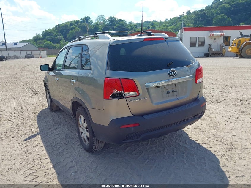 2011 Kia Sorento VIN 5XYKTDA19BG129012 IAAI salvage auction — NORMAL WEAR, Clear (Pennsylvania), sold $1,000 on 2026-07-07 (photo 3)