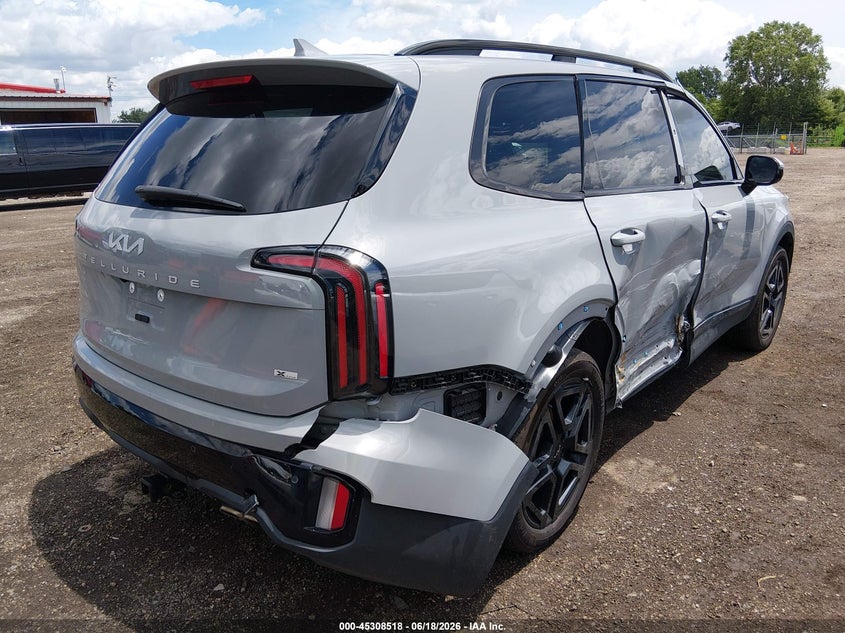 2024 Kia Telluride VIN 5XYP5DGC2RG565008 IAAI salvage auction — RIGHT SIDE, Salvage Title, sold $13,300 on 2026-07-22 (photo 4)