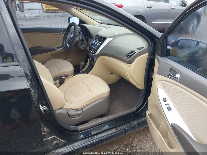2013 Hyundai Accent VIN KMHCU4AE2DU381444 IAAI salvage auction — FRONT & REAR, Salvage Title, sold $725 on 2026-07-13 (photo 5)