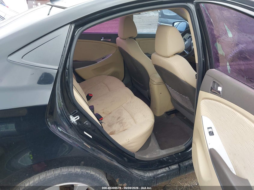 2013 Hyundai Accent VIN KMHCU4AE2DU381444 IAAI salvage auction — FRONT & REAR, Salvage Title, sold $725 on 2026-07-13 (photo 8)