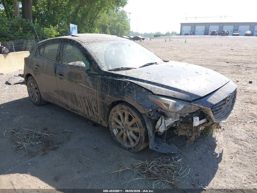 2015 Mazda 3 VIN JM1BM1M34F1238055 IAAI salvage auction — FRONT END, Salvage Title, sold $700 on 2026-08-01 (photo 1)