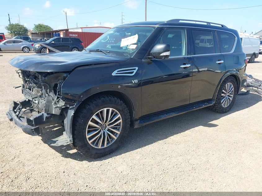 2021 Nissan Armada VIN JN8AY2BA5M9371367 IAAI salvage auction — FRONT END, Salvage (Texas), sold $4,500 on 2026-07-24 (photo 2)