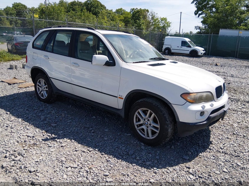 2004 BMW X5 VIN 5UXFA13534LU38695 IAAI salvage auction — NORMAL WEAR, Original (West Virginia), sold $200 on 2026-07-08 (photo 1)