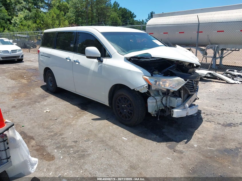 2015 Nissan Quest VIN JN8AE2KP5F9132868 IAAI salvage auction — FRONT END, Salvage (Mississippi), sold $250 on 2026-07-29 (photo 1)