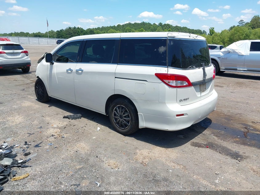 2015 Nissan Quest VIN JN8AE2KP5F9132868 IAAI salvage auction — FRONT END, Salvage (Mississippi), sold $250 on 2026-07-29 (photo 3)