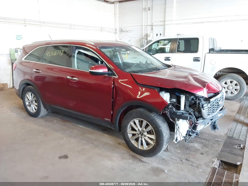 2020 Kia Sorento VIN 5XYPGDA35LG654839 IAAI salvage auction — FRONT END, Salvage Title, sold $850 on 2026-07-22 (photo 1)
