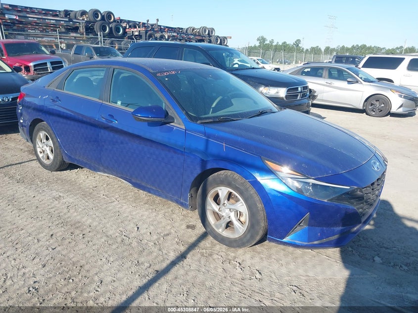 2021 Hyundai Elantra VIN 5NPLL4AG0MH030339 IAAI salvage auction — REAR END, Salvage (Georgia), sold $3,000 on 2026-07-31 (photo 1)