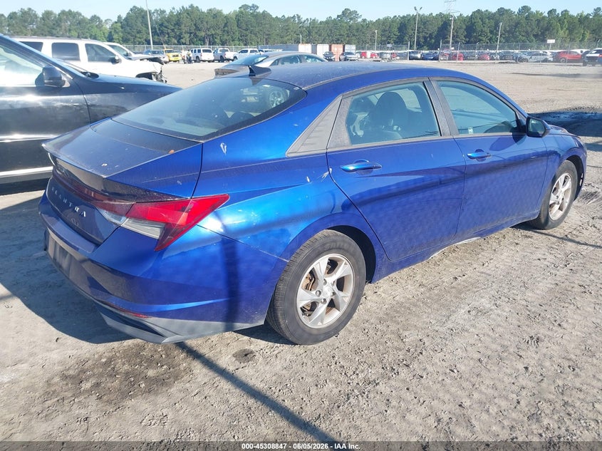 2021 Hyundai Elantra VIN 5NPLL4AG0MH030339 IAAI salvage auction — REAR END, Salvage (Georgia), sold $3,000 on 2026-07-31 (photo 4)