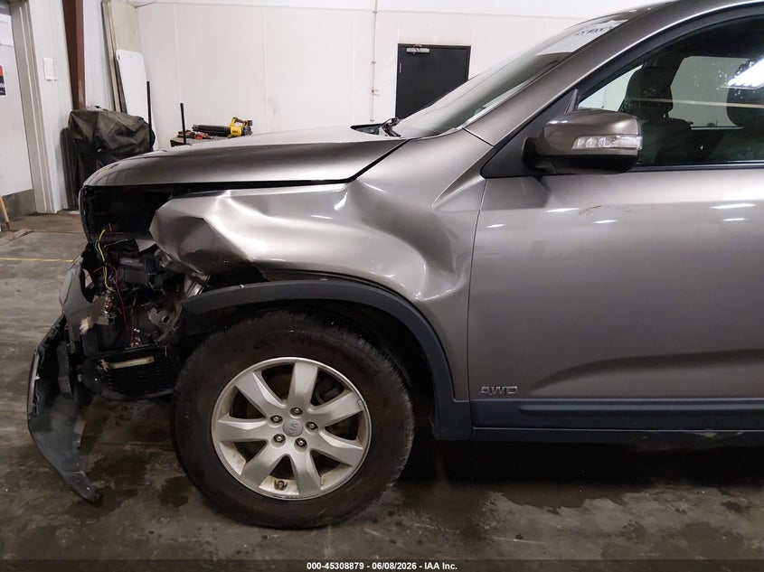 2012 Kia Sorento VIN 5XYKTDA21CG259425 IAAI salvage auction — LEFT FRONT, Salvage (Illinois), sold $1,450 on 2026-07-21 (photo 6)