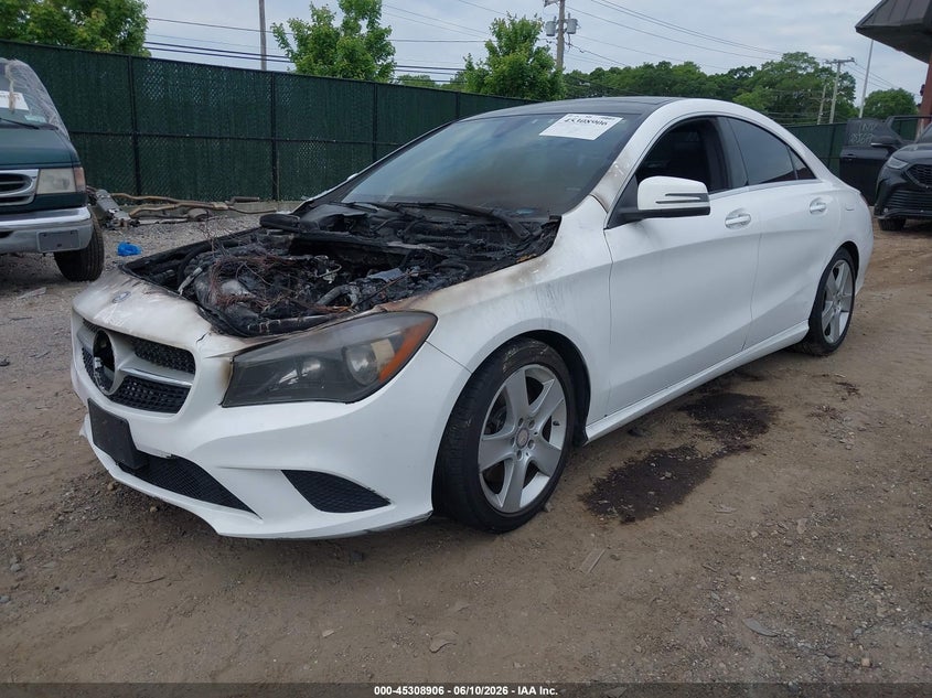 2015 Mercedes-benz Cla-klasse VIN WDDSJ4EB8FN229454 IAAI salvage auction — ENGINE BURN, Salvage Title, sold $450 on 2026-07-21 (photo 2)