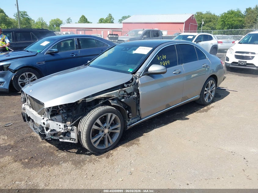 2016 Mercedes-benz C-klasse VIN 55SWF4KB2GU143508 IAAI salvage auction — FRONT END, Salvage (Virginia), sold $2,650 on 2026-07-28 (photo 2)