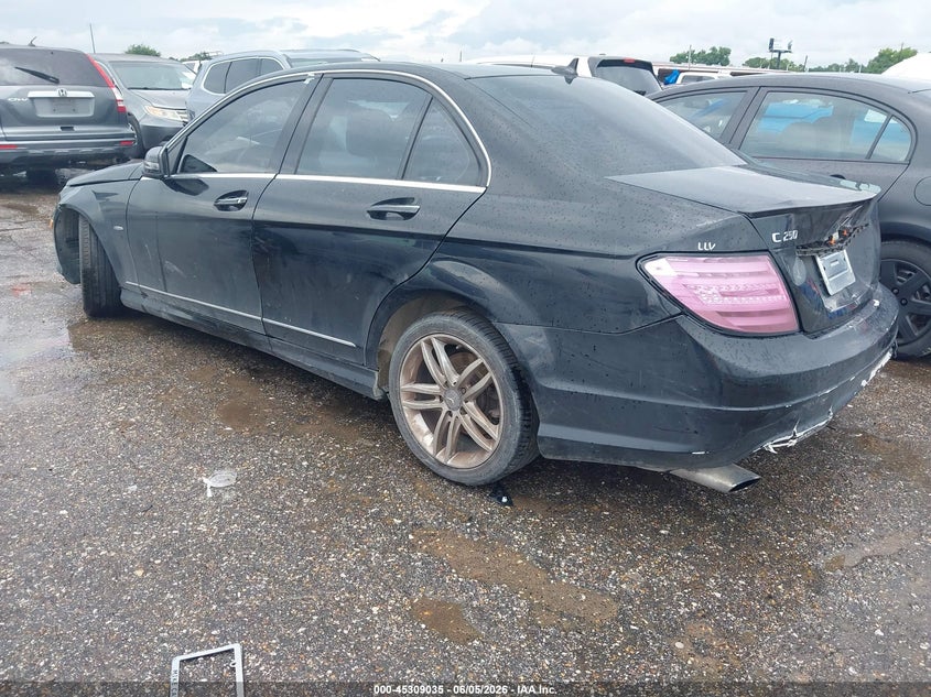 2012 Mercedes-benz C-klasse VIN WDDGF4HB9CA616794 IAAI salvage auction — RIGHT FRONT, Original (Texas), sold $750 on 2026-07-29 (photo 3)