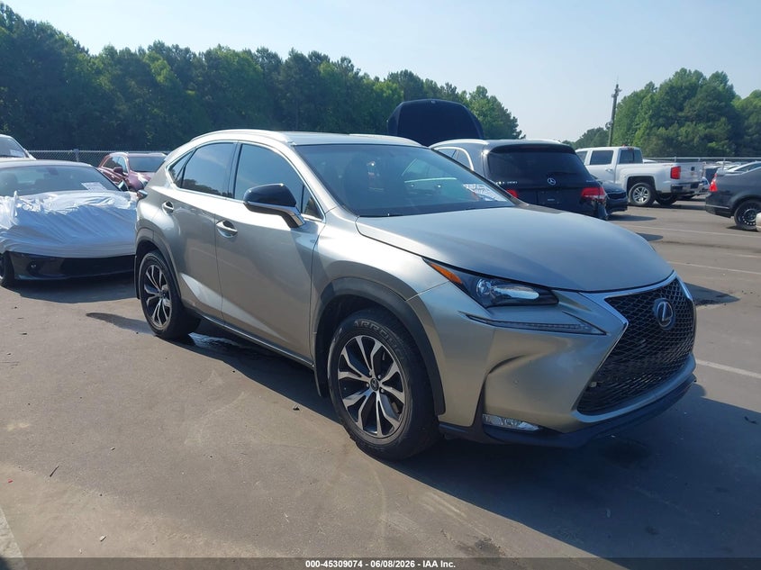 2016 Lexus Nx VIN JTJBARBZ5G2085774 IAAI salvage auction — LEFT REAR, Salvage Title, sold $25 on 2026-07-29 (photo 1)