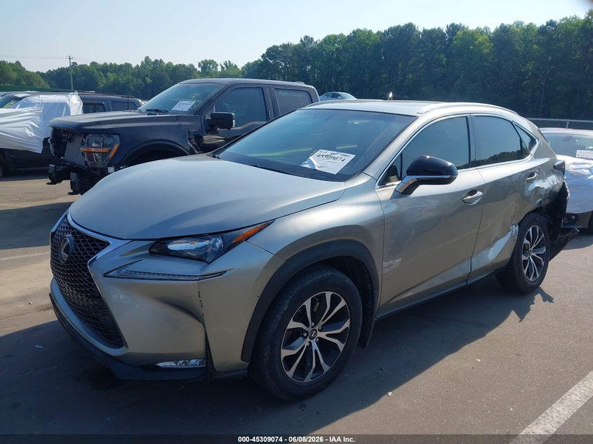 2016 Lexus Nx VIN JTJBARBZ5G2085774 IAAI salvage auction — LEFT REAR, Salvage Title, sold $25 on 2026-07-29 (photo 2)