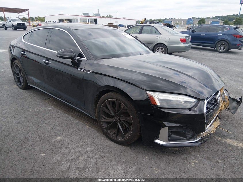 2021 Audi A5 VIN WAUCBCF56MA033397 IAAI salvage auction — LEFT FRONT, Salvage (Illinois), sold $5,400 on 2026-07-28 (photo 1)