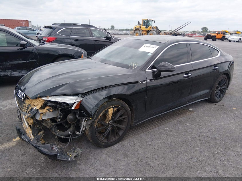 2021 Audi A5 VIN WAUCBCF56MA033397 IAAI salvage auction — LEFT FRONT, Salvage (Illinois), sold $5,400 on 2026-07-28 (photo 2)