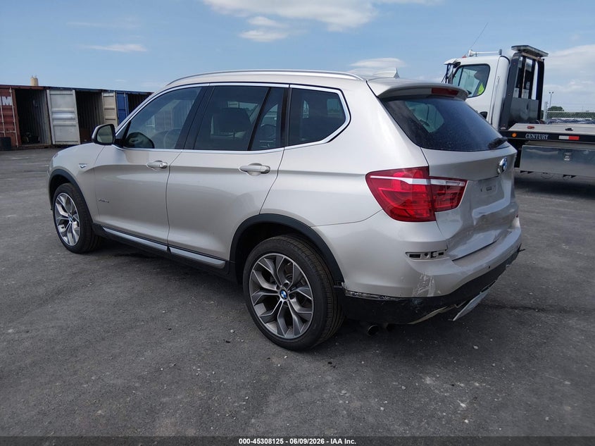 2017 BMW X3 VIN 5UXWX9C30H0T21529 IAAI salvage auction — REAR END, Salvage (Illinois), sold $3,600 on 2026-07-28 (photo 3)