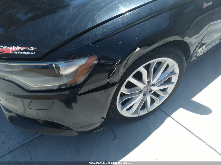 2012 Audi A6 VIN WAUGGAFC3CN126259 IAAI salvage auction — LEFT FRONT, Clear - Dealer Only (California), sold $600 on 2026-07-27 (photo 6)