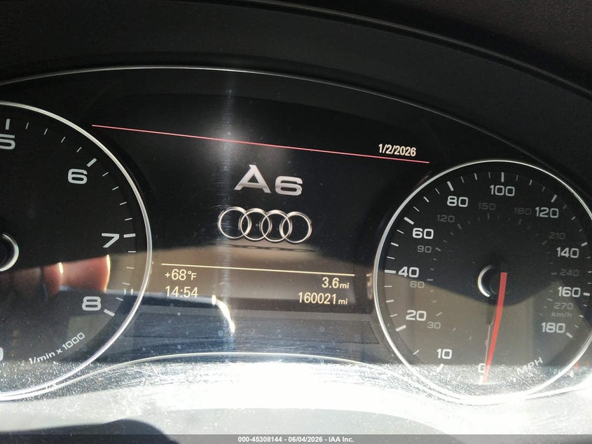 2012 Audi A6 VIN WAUGGAFC3CN126259 IAAI salvage auction — LEFT FRONT, Clear - Dealer Only (California), sold $600 on 2026-07-27 (photo 7)