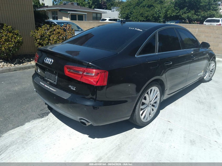 2012 Audi A6 VIN WAUGGAFC3CN126259 IAAI salvage auction — LEFT FRONT, Clear - Dealer Only (California), sold $600 on 2026-07-27 (photo 4)