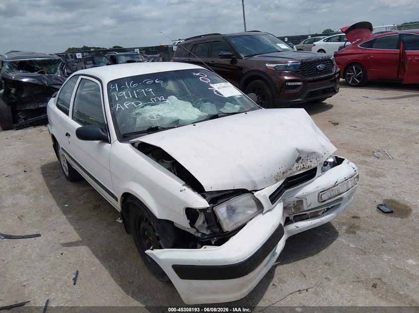 1997 Toyota Tercel VIN JT2AC52L2V0209188 IAAI salvage auction — FRONT END, Salvage (Texas), sold $125 on 2026-07-07 (photo 1)