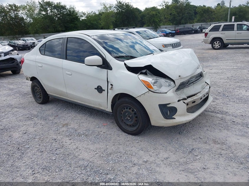 2019 Mitsubishi Mirage VIN ML32F3FJ1KHF18850 IAAI salvage auction — FRONT END, Salvage Title, sold $1,050 on 2026-07-16 (photo 1)