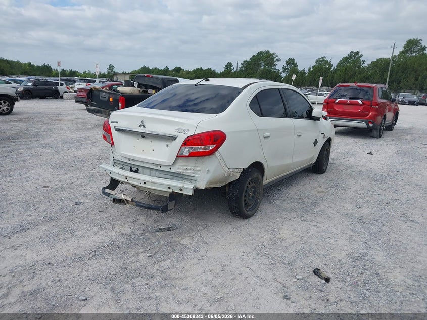 2019 Mitsubishi Mirage VIN ML32F3FJ1KHF18850 IAAI salvage auction — FRONT END, Salvage Title, sold $1,050 on 2026-07-16 (photo 4)