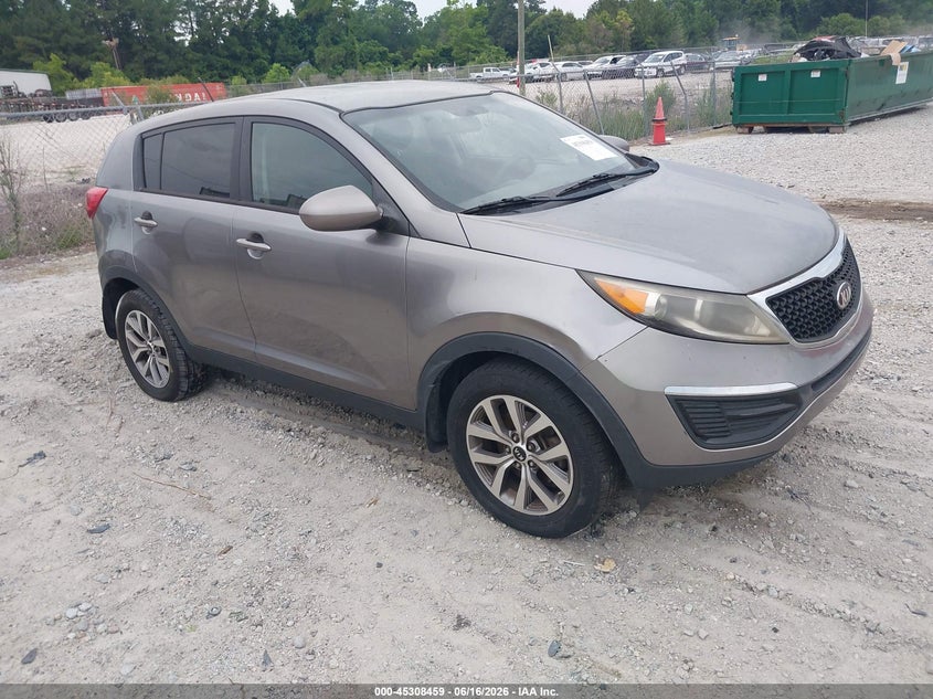 2014 Kia Sportage VIN KNDPB3AC8E7588604 IAAI salvage auction — NORMAL WEAR, Clear-Dealer Only (North Carolina), sold $875 on 2026-07-21 (photo 1)