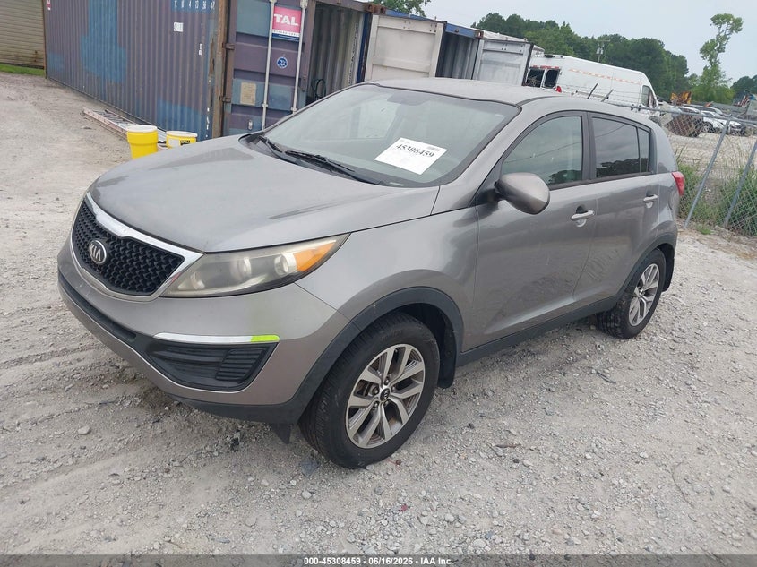 2014 Kia Sportage VIN KNDPB3AC8E7588604 IAAI salvage auction — NORMAL WEAR, Clear-Dealer Only (North Carolina), sold $875 on 2026-07-21 (photo 2)