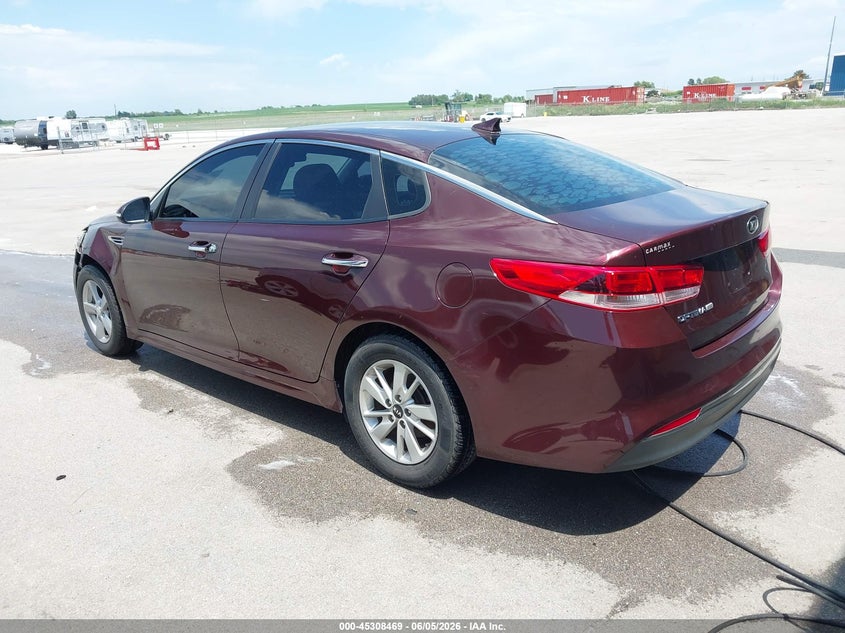 2016 Kia Optima VIN 5XXGT4L3XGG115748 IAAI salvage auction — LEFT FRONT, Salvage Title, sold $2,200 on 2026-07-09 (photo 3)