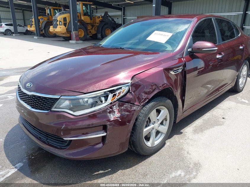 2016 Kia Optima VIN 5XXGT4L3XGG115748 IAAI salvage auction — LEFT FRONT, Salvage Title, sold $2,200 on 2026-07-09 (photo 6)