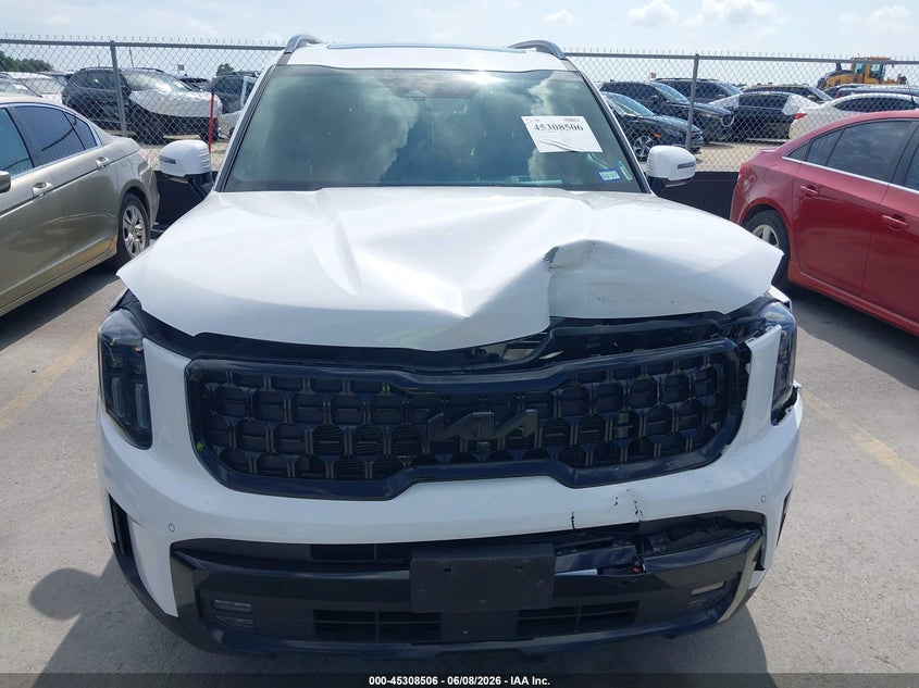 2025 Kia Telluride VIN 5XYP5DGC1SG634972 IAAI salvage auction — FRONT END, Salvage Title, sold $23,600 on 2026-07-09 (photo 6)