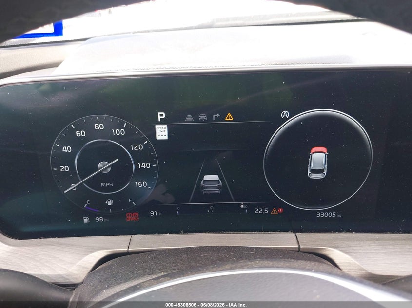 2025 Kia Telluride VIN 5XYP5DGC1SG634972 IAAI salvage auction — FRONT END, Salvage Title, sold $23,600 on 2026-07-09 (photo 7)