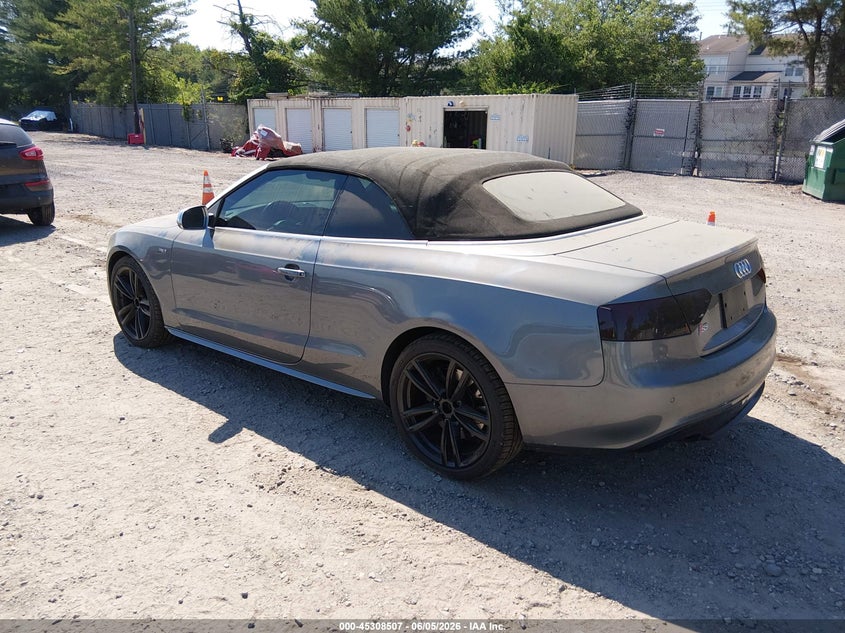 2012 Audi S5 VIN WAUCGAFH5CN004982 IAAI salvage auction — NORMAL WEAR, Clear (New Jersey), sold $750 on 2026-07-14 (photo 3)