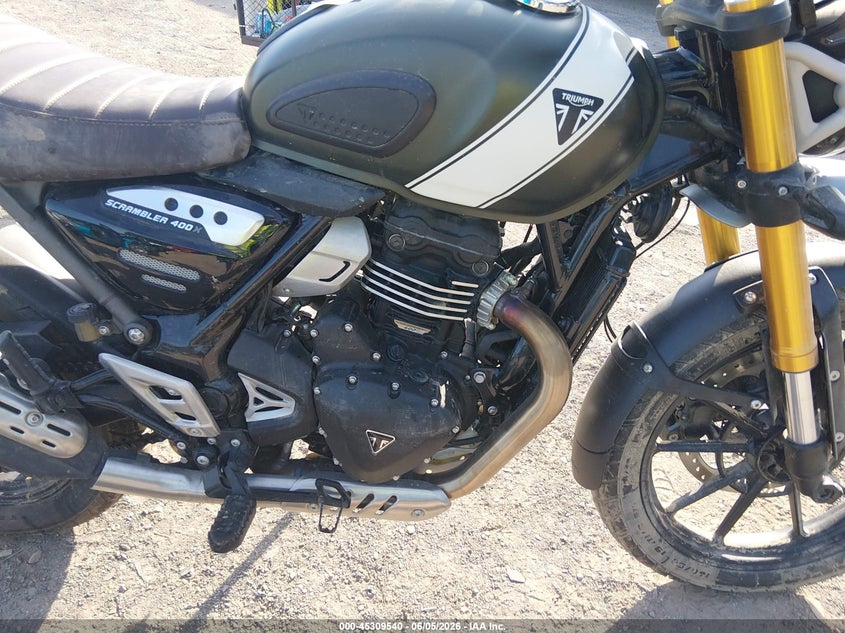 2025 Triumph motorcycle Scrambler VIN SMTT147YXSNA29951 IAAI salvage auction — WATER/FLOOD, Salvage (Tennessee), sold $1,300 on 2026-07-09 (photo 8)