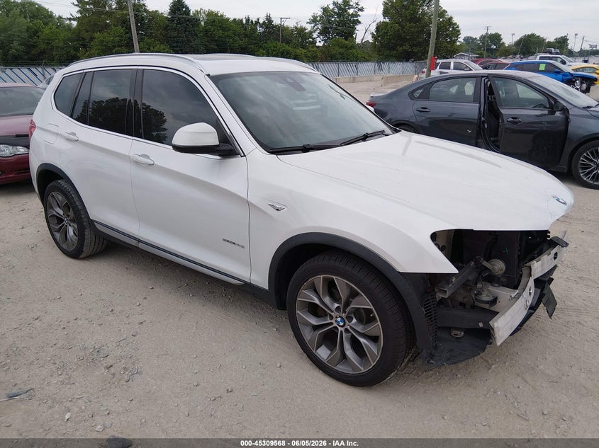 2017 BMW X3 VIN 5UXWZ7C30H0V90693 IAAI salvage auction — FRONT END, Salvage Title, sold $25 on 2026-07-28 (photo 1)