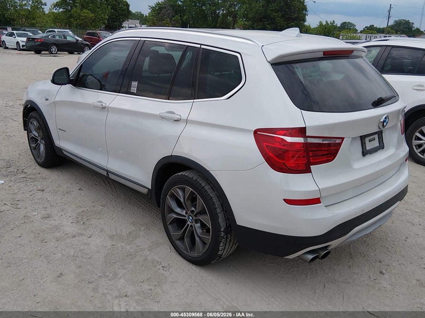 2017 BMW X3 VIN 5UXWZ7C30H0V90693 IAAI salvage auction — FRONT END, Salvage Title, sold $25 on 2026-07-28 (photo 3)